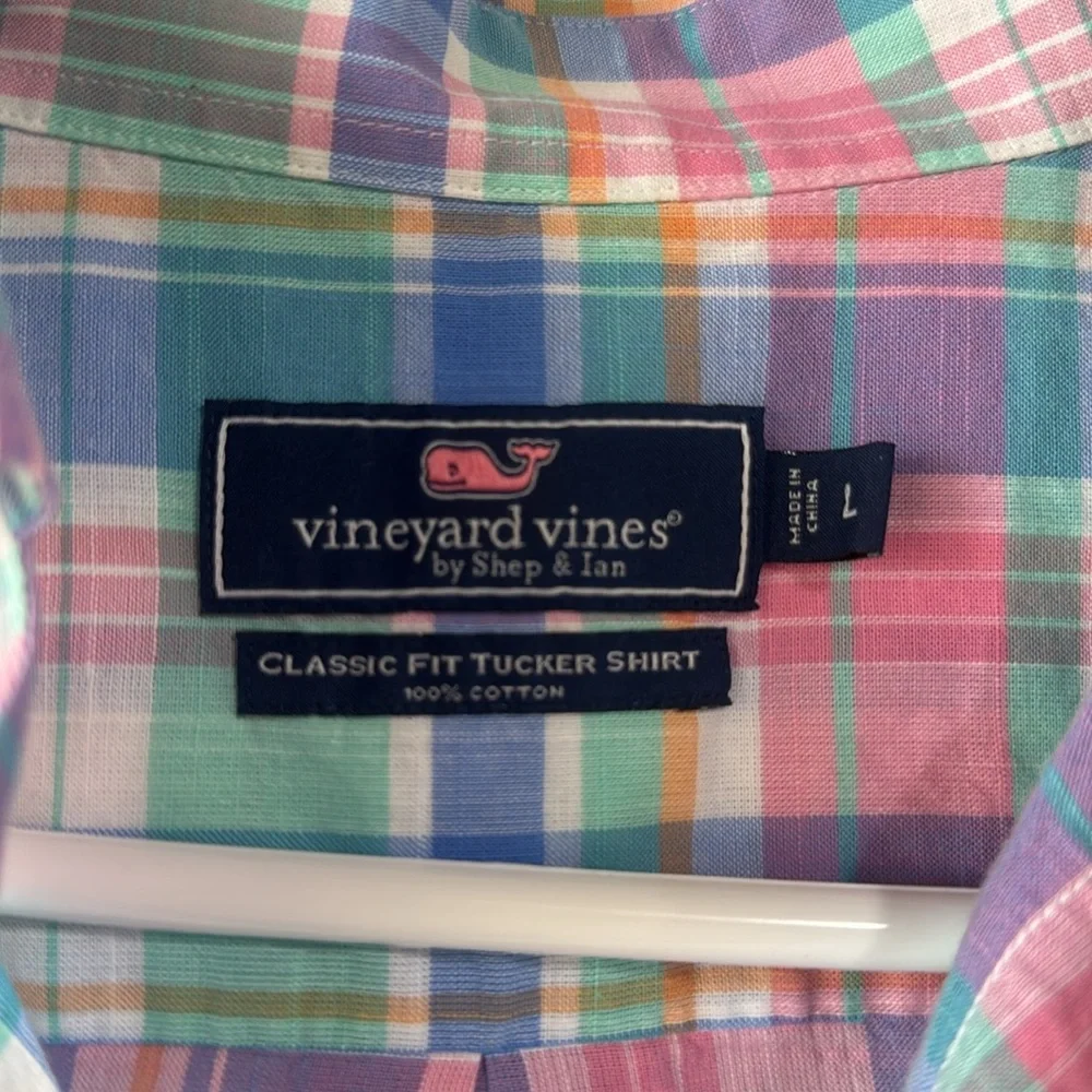 Vineyard Vines Tucker plaid shirt men’s L Large